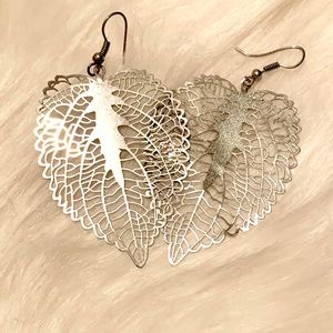 FREE WITH PURCHASE! Silver Leaf Earrings